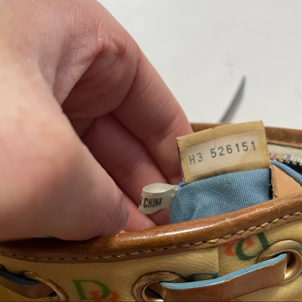Dooney & Bourke Monogram Insignia Shoulder Bag Purse Authentic Designer Colorful - Picture 12 of 12